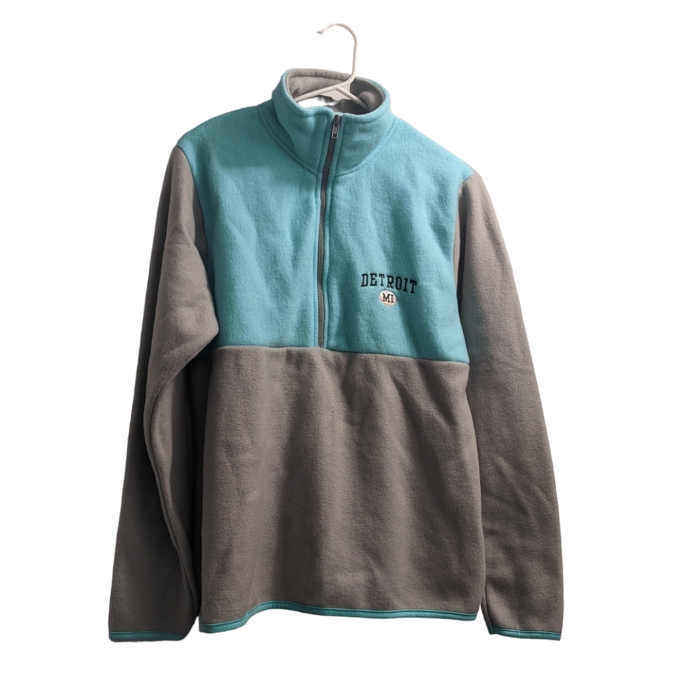 Detroit MI Blue & Gray Pullover M